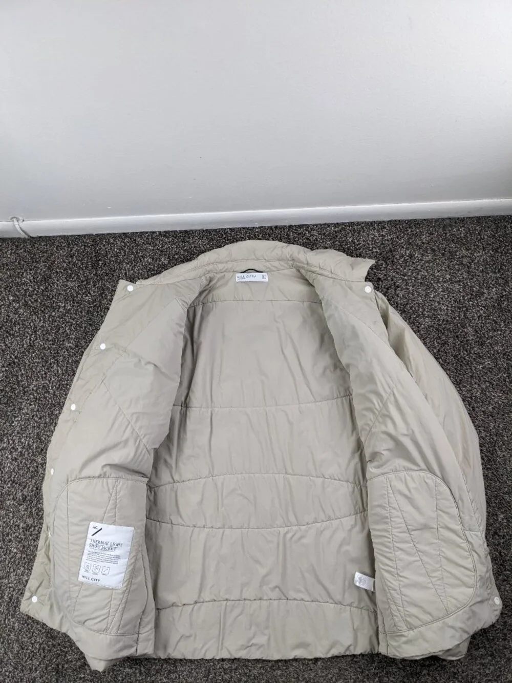 Hill City Shirt Jacket Quilted Thermal Light Water Resistant Stretch Mens Large